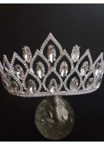 Модерна тиара за абитуриентски бал с кристали модел Queen of the Oasis